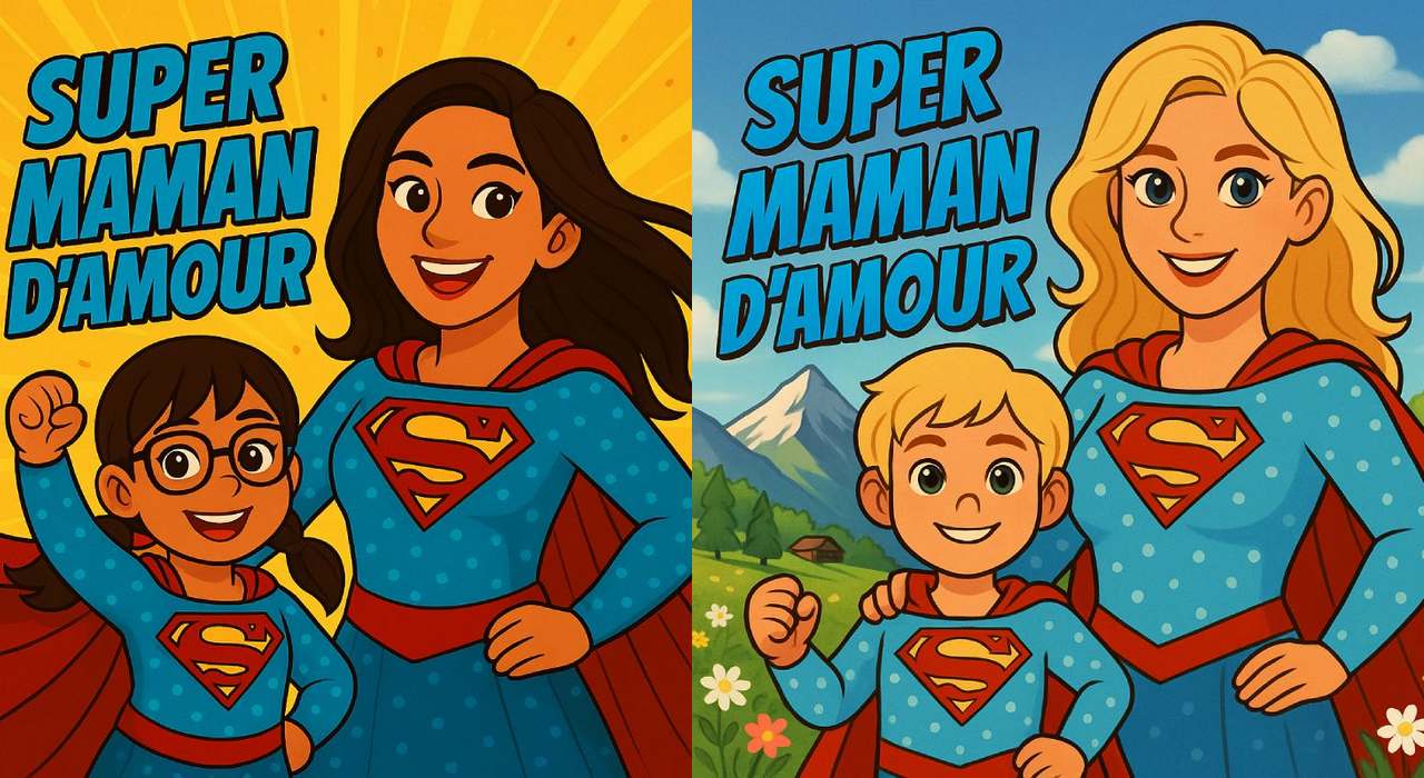 Magnet super maman d'amour - Fête des mères